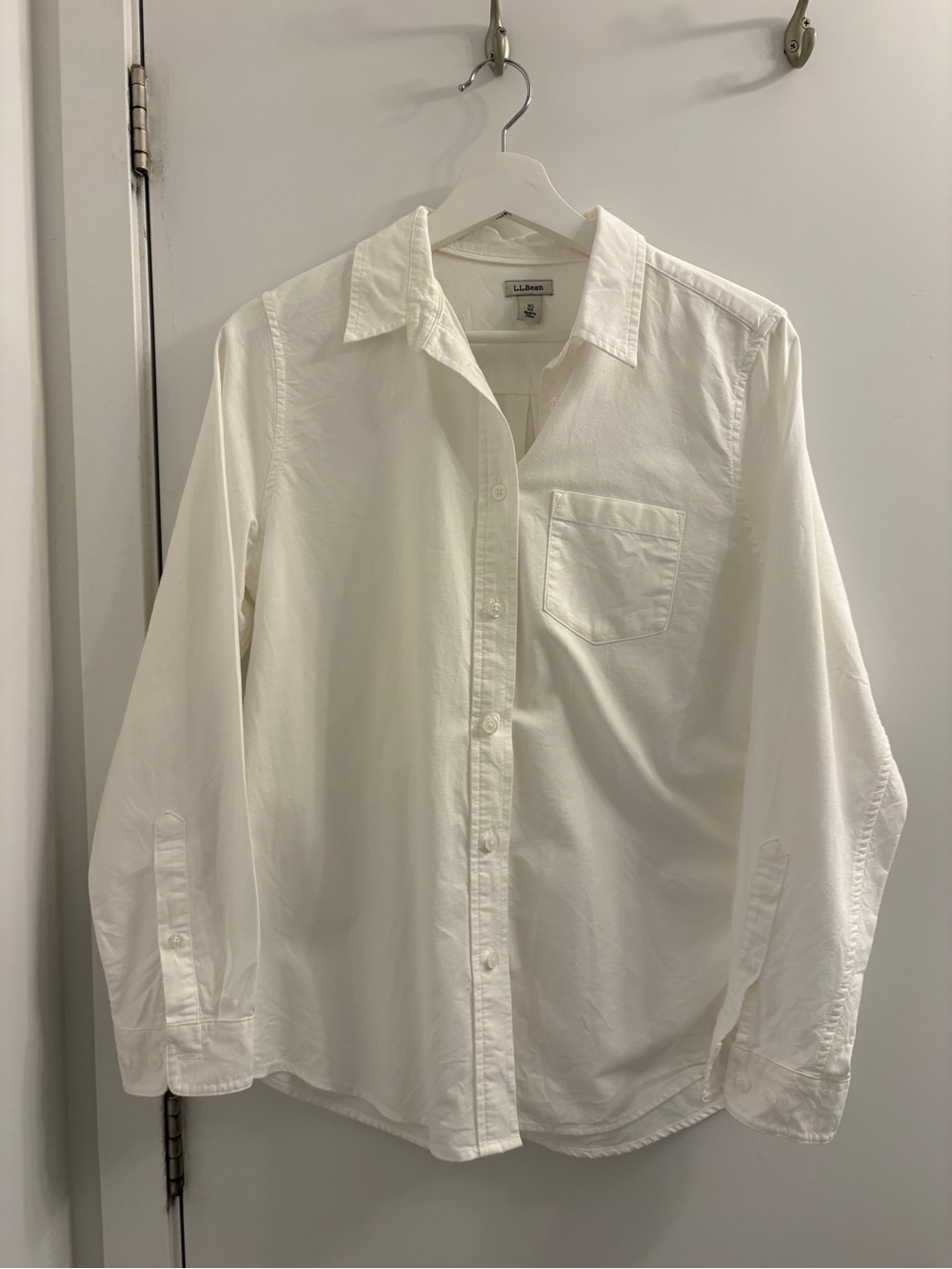 L.L. Bean Women’s White Oxford Cotton Shirt
